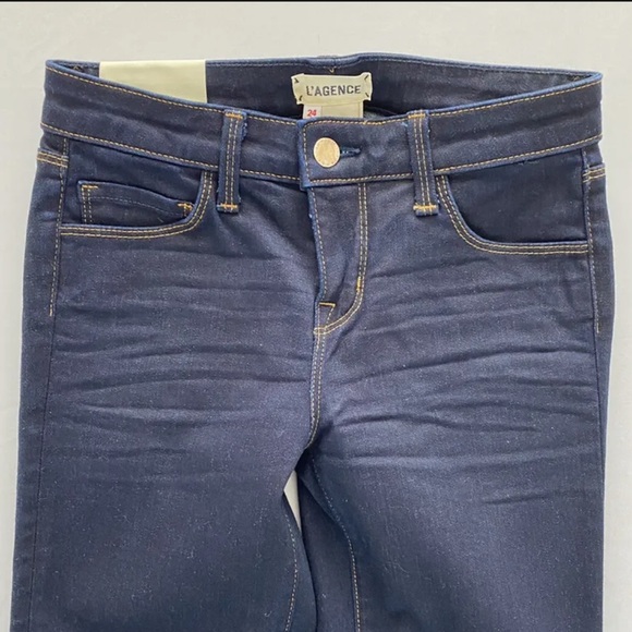L'AGENCE Coco Mid-Rise Slim Straight Leg Jean Dark Wash 24 25 28 30 31 NWT - Picture 3 of 7